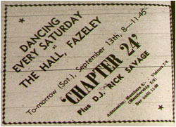 13/09/69 - Chapter 24, Plus DJ – Rick Savage, The Hall, Fazeley