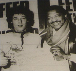 Caption: Ian Gibbons chats with Edwin Starr during their meeting at the Assembly Rooms