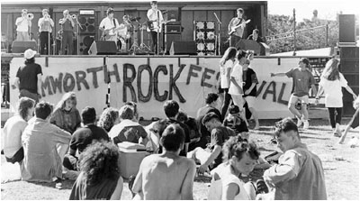 The famous TAMWORTH ROCK FESTIVAL. July 14, 1990 in the Castle Grounds.