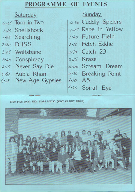 Tamworth Rock Festival : 1988 : Programme